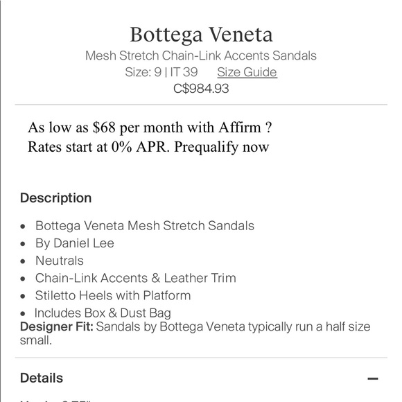 Bottega Veneta Stretch Mesh Chain Link Heels - Picture 5 of 6